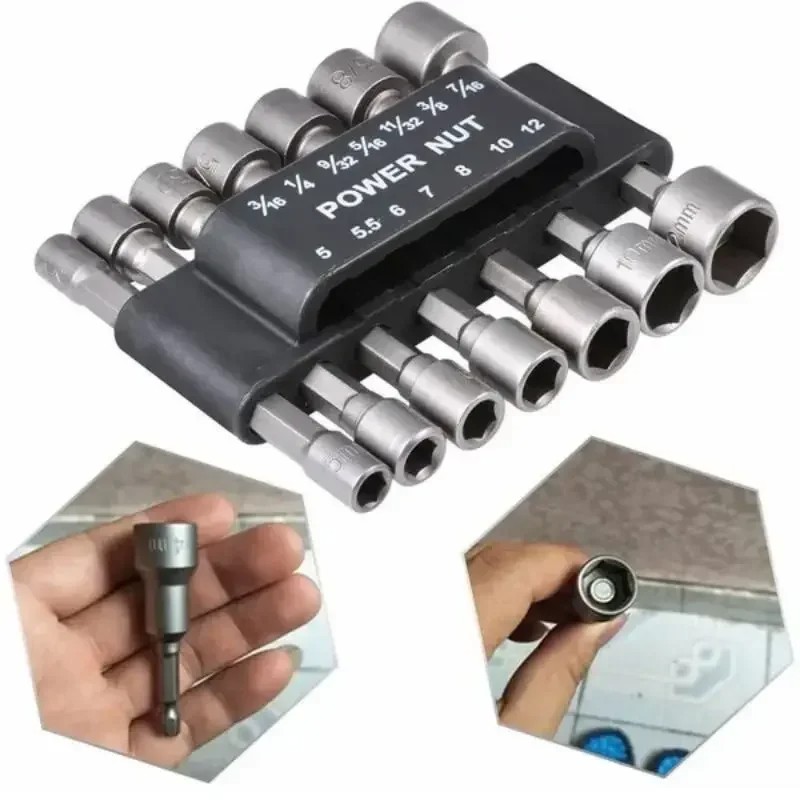 Power Tools Extension - 9/14 Pz Set Chiave a tubo