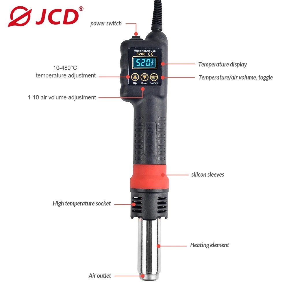 JCD Micro Hot Air Gun 8208 750 - Heat Gun Variable recensione e prezzo