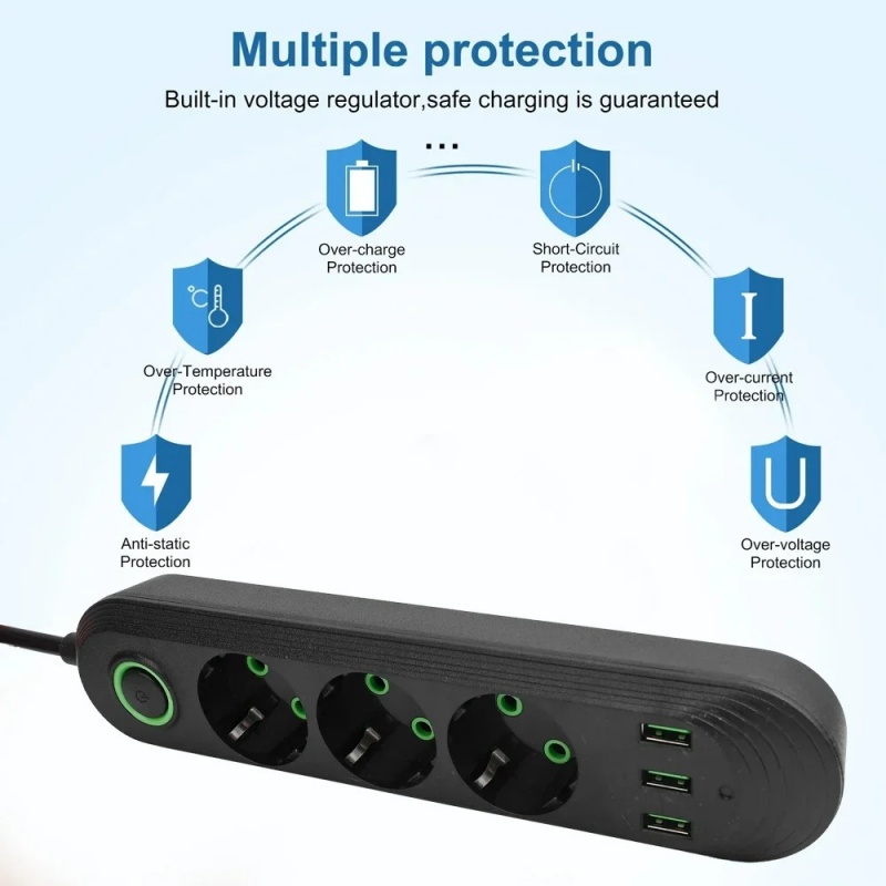 Presa AC con Spina EU e 3 Port - Power Tools Extension recensione e prezzo