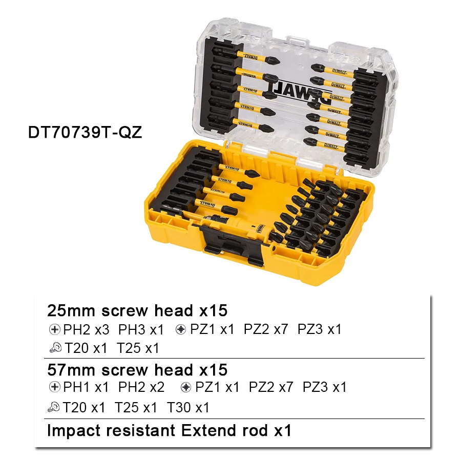 DeWalt Set di 31 punte per cac - Power Tools Yellow And Black recensione e prezzo